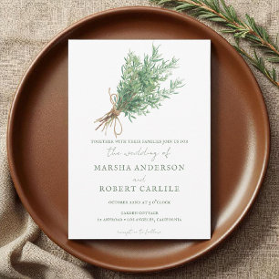 Invitation Sprigs de romarin avec Mariage Twine