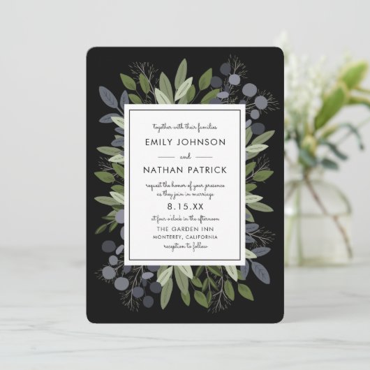 Invitation Sprigs Mariages de minuit (Debout devant)