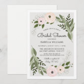 Invitation Sprigs Mariages floraux - Fête de l'mariée (Devant / Derrière)