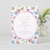 Invitation Spring and Books Birthday Party (Debout devant)