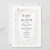 Invitation Spring Baby in Bloom Wildflower Baby Shower (Devant)
