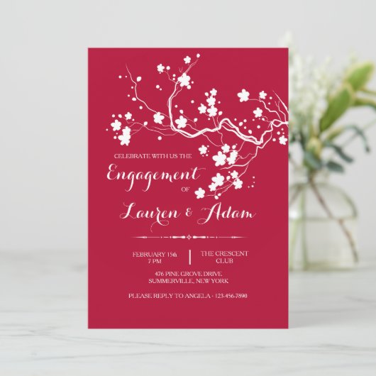 Invitation Spring Blossoms (Debout devant)