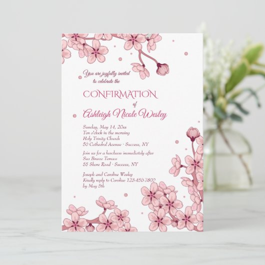 Invitation Spring Blossoms (Debout devant)