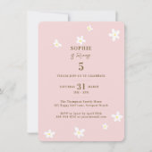 Invitation Spring Blush White Daisies Fille fête d'anniversai (Devant)
