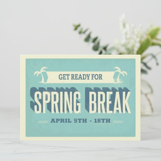 Invitation Spring Break (Debout devant)