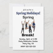 Invitation Spring Break Holidays Friendship  (Devant)