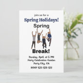 Invitation Spring Break Holidays Friendship  (Debout devant)