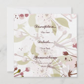 Invitation Spring Cherry Blossoms 5,25 x 5,25 (Dos)