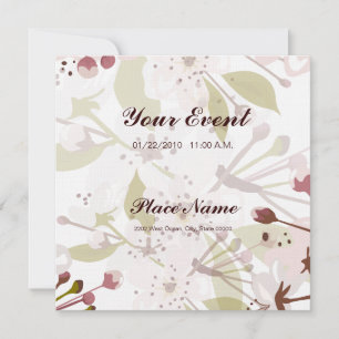 Invitation Spring Cherry Blossoms 5,25 x 5,25