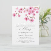 Invitation Spring Cherry Blossoms Les deux parents Noms Maria (Debout devant)