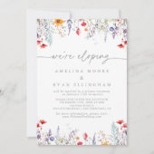 Invitation Spring Colorful Wildflower Elopement Reception (Devant)