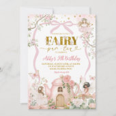 Invitation Spring Coquette Enchanted Fairy Tea Party Birthday (Devant)