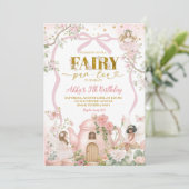 Invitation Spring Coquette Enchanted Fairy Tea Party Birthday (Debout devant)