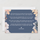 Invitation Spring Coral Navy Floral Serez-Vous Ma Femme D'Acc (Dos)
