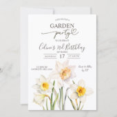 Invitation Spring Daffodil Garden Birthday Party (Devant)
