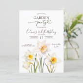 Invitation Spring Daffodil Garden Birthday Party (Debout devant)