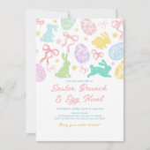 Invitation Spring Easter Invitation, Hand-Drawn Bunny (Devant)