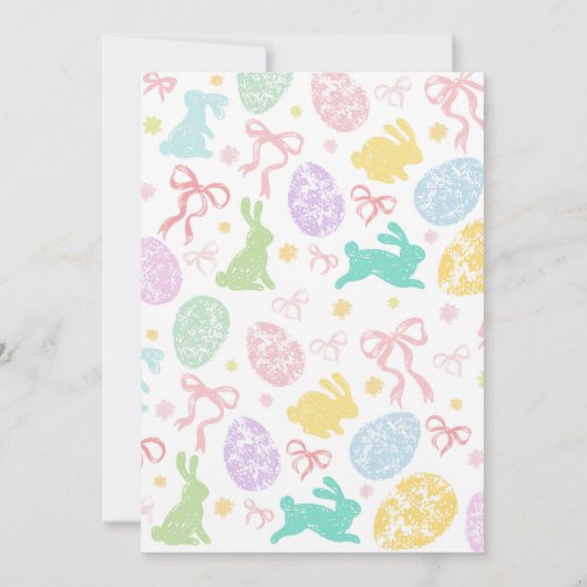 Invitation Spring Easter Invitation, Hand-Drawn Bunny (Dos)