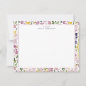 Invitation Spring Floral Border Note Card (Devant)