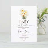 Invitation Spring Floral Daffodil Baby in Bloom (Debout devant)