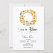 Invitation Spring Floral Daffodil Wreath Bridal Shower (Devant)
