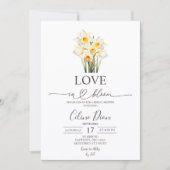 Invitation Spring Floral Daffodil Wreath Love in Bloom (Devant)