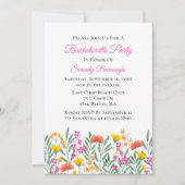 Invitation Spring Floral Fleur sauvage Bachelorette Party (Devant)