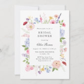 Invitation Spring Floral Frame Bridal Shower (Devant)