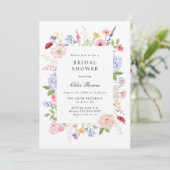Invitation Spring Floral Frame Bridal Shower (Debout devant)