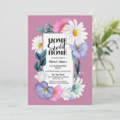 Invitation Spring Floral Home Sweet Home Fête du réchauffemen (Debout devant)