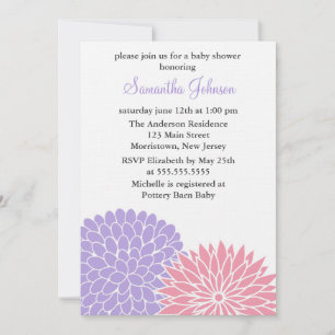 Invitation Spring Flowers Baby Shower