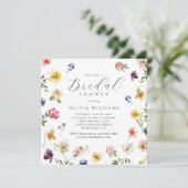 Invitation Spring Garden Blooms Floral Bridal Shower (Debout devant)