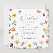 Invitation Spring Garden Blooms Floral Bridal Shower (Devant)