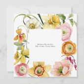 Invitation Spring Garden Bright Floral Bridal Shower  (Dos)