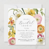 Invitation Spring Garden Bright Floral Bridal Shower  (Devant)