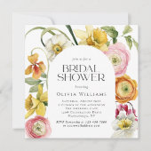 Invitation Spring Garden Bright Floral Bridal Shower  (Devant)