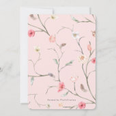 Invitation Spring Garden Elegant Aquarelle romantique chic (Dos)