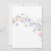 Invitation Spring Garden Rose violet Fleur sauvage Baby showe (Dos)