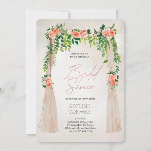 Invitation Spring Gate Garden Bridal Shower Celebration (Devant)