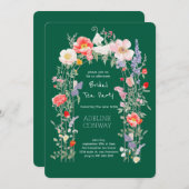 Invitation Spring Gate Garden Bridal Shower Celebration (Devant / Derrière)