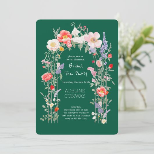 Invitation Spring Gate Garden Bridal Shower Celebration (Debout devant)