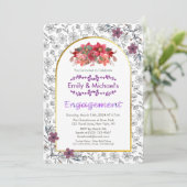 Invitation Spring Gold Bold Floroms Party d'engagement (Debout devant)