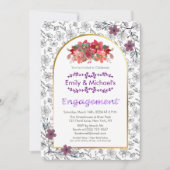 Invitation Spring Gold Bold Floroms Party d'engagement (Devant)