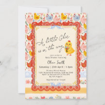 Spring Little Chick Floral Girl Baby Shower