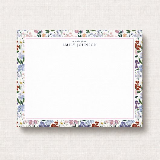Invitation Spring Meadow Floral Note Card