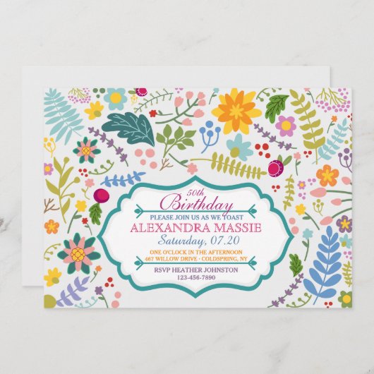 Invitation Spring Medley (Devant / Derrière)