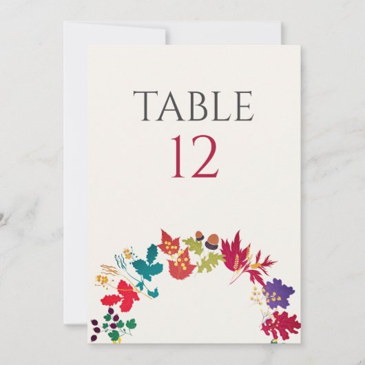 Invitation Spring Mustard Meadow Flower Wedding Table Number (Devant)