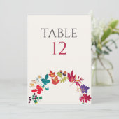 Invitation Spring Mustard Meadow Flower Wedding Table Number (Debout devant)
