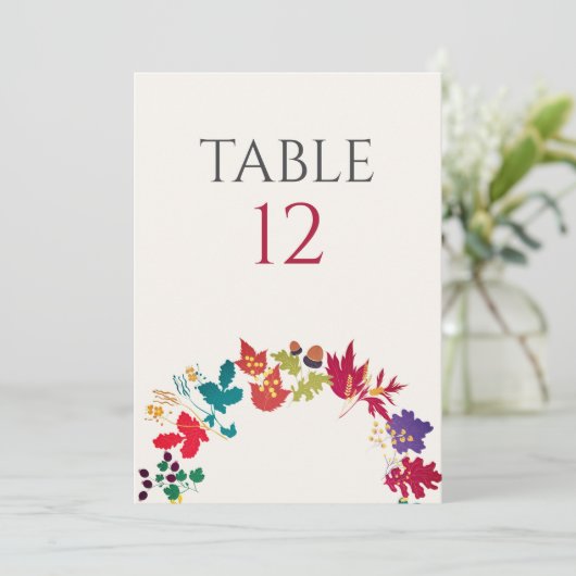 Invitation Spring Mustard Meadow Flower Wedding Table Number (Debout devant)