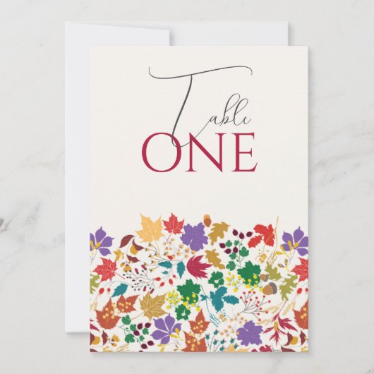 Invitation Spring Mustard Meadow Flower Wedding Table Number (Devant)